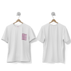 Gedik Yazılı Beyaz Tişört